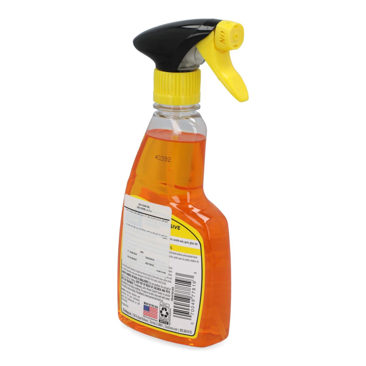 Goo Gone Citrus Scent Surface Safe Adhesive Remover Spray Gel Yellow